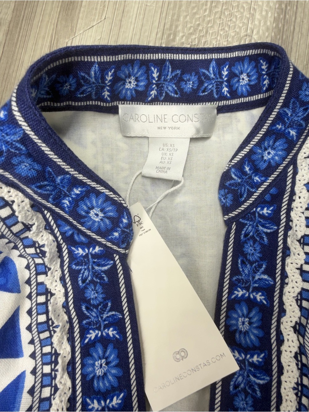 Caroline Constas Floral Tapestry
Midi Dress Size XS Blue White
Mediterranean - Picture 2 of 11